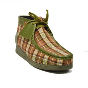 British Walkers New Castle 2 Men's Multicolor Plaid Leather and Suede Ankle Boots