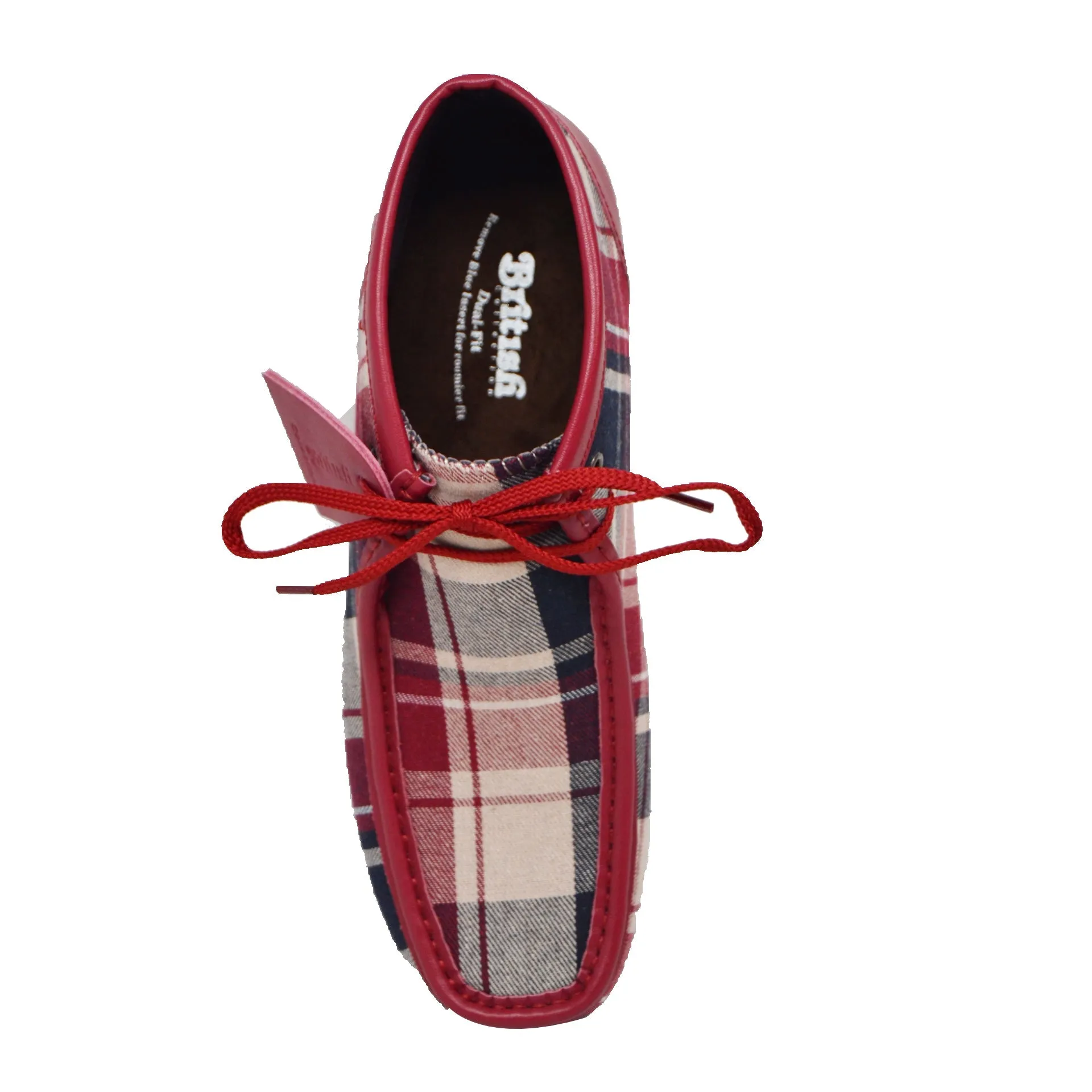 British Walkers New Castle 2 Men's Multicolor Plaid Leather and Suede Ankle Boots