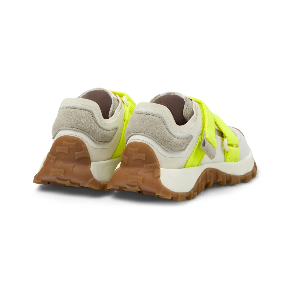 Camper Drift Trail Kids Cream & Lime Trainers