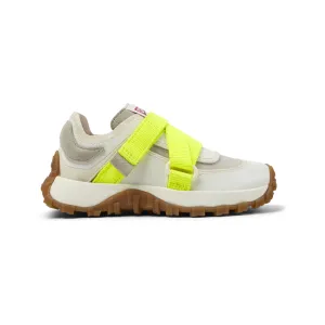 Camper Drift Trail Kids Cream & Lime Trainers