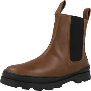 Camper Kids Brutus Medium Brown Leather Chelsea Boots