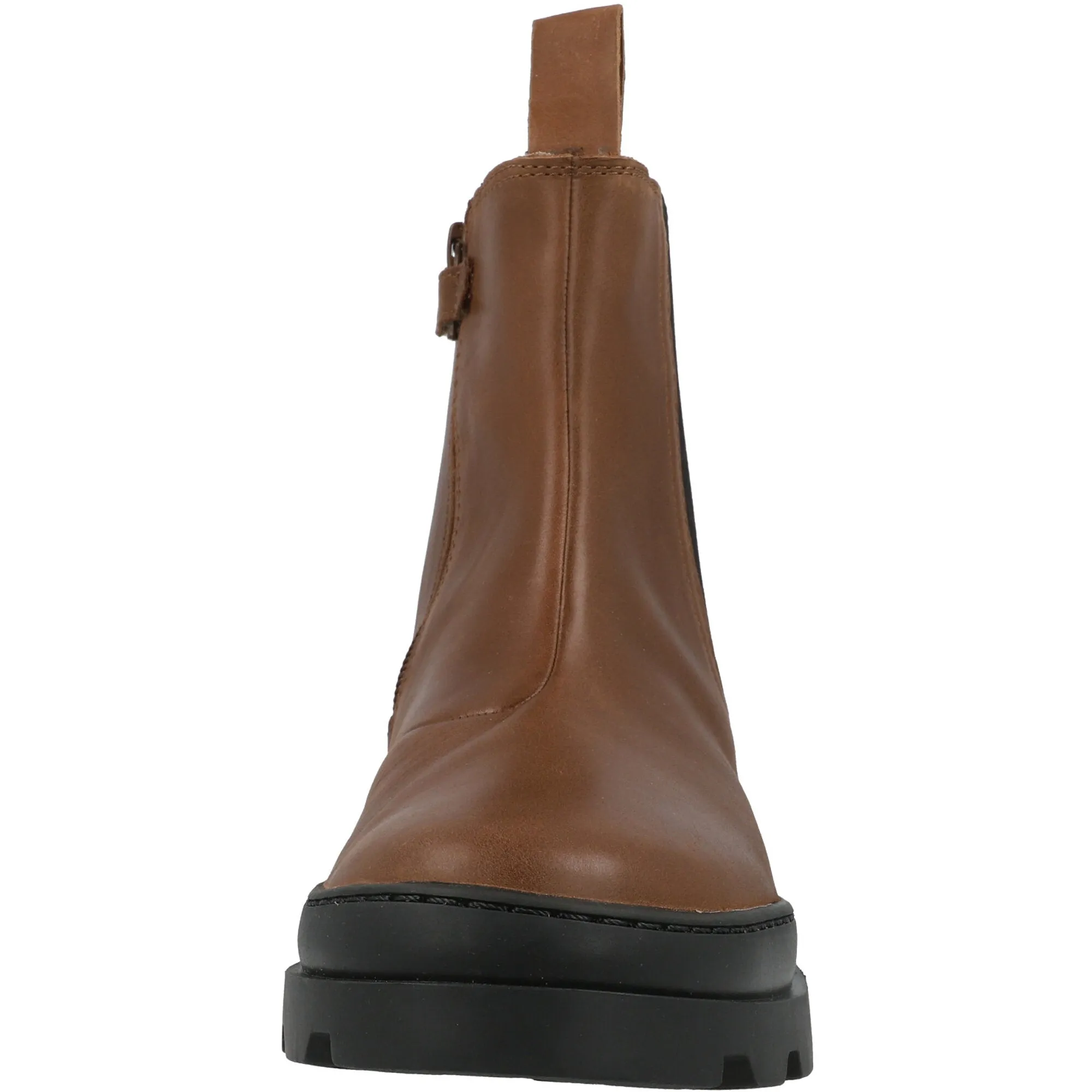 Camper Kids Brutus Medium Brown Leather Chelsea Boots
