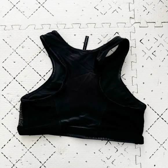 Carbon38- Iridium Front Zip Mesh Sports Bra Small