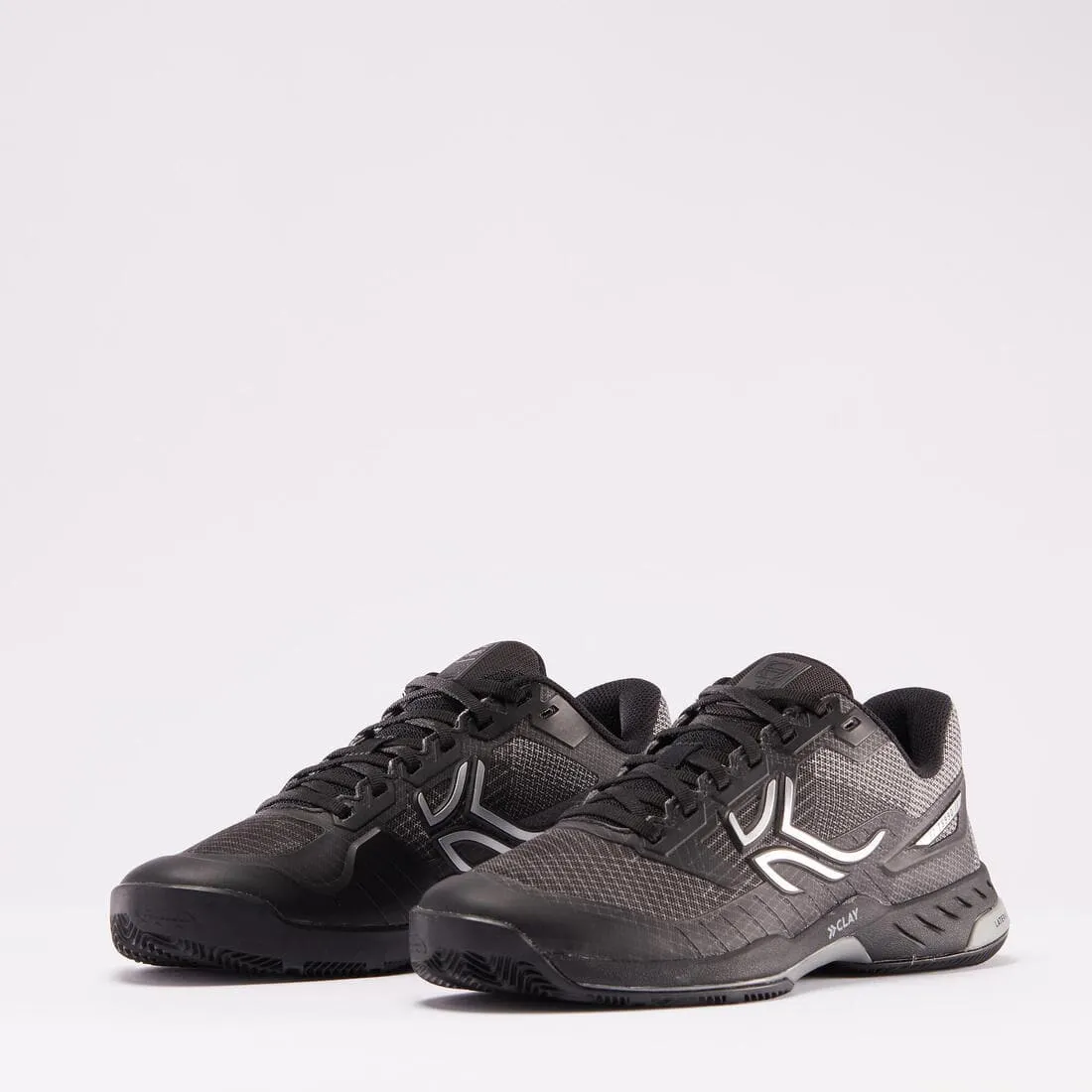 Chaussures de tennis homme terre battue - Artengo FAST Pro Clay noir Gris
