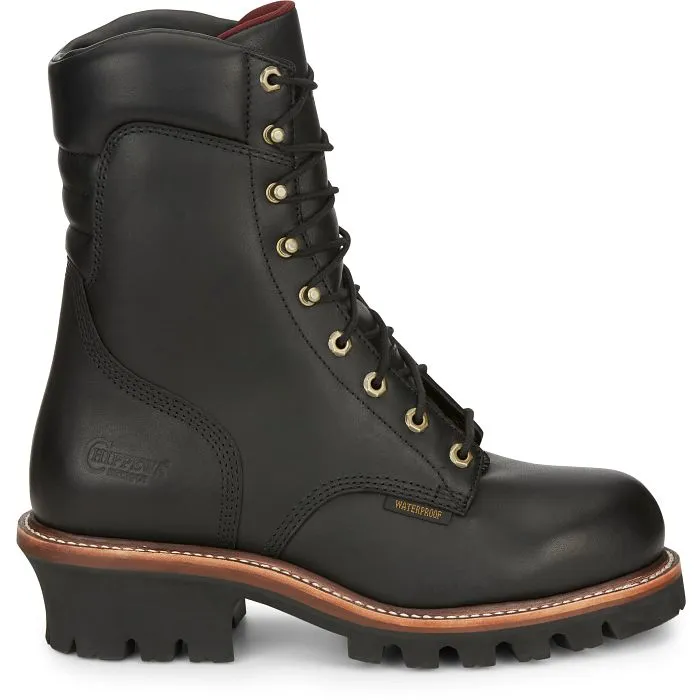Chippewa Men's 9" Steel Toe Waterproof 400G Ins Logger Work Boot - Black - 59410