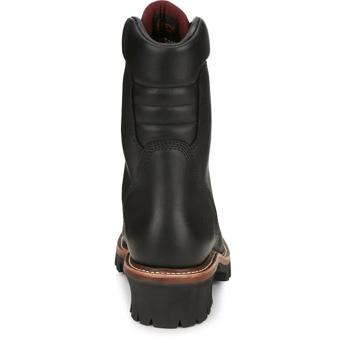 Chippewa Men's 9" Steel Toe Waterproof 400G Ins Logger Work Boot - Black - 59410
