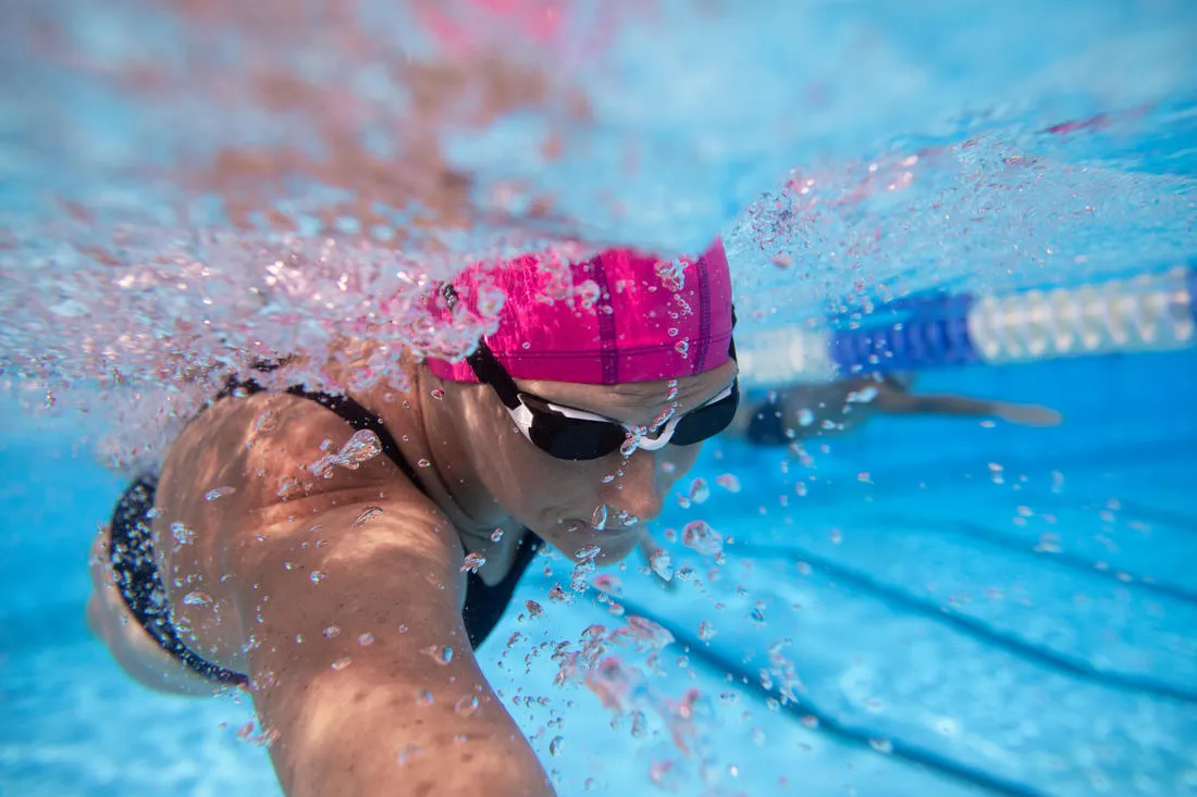 Coated mesh swim cap - Plain fabric - Size L