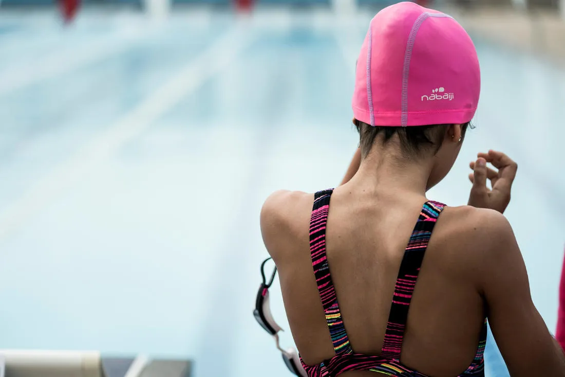 Coated mesh swim cap - Plain fabric - Size L