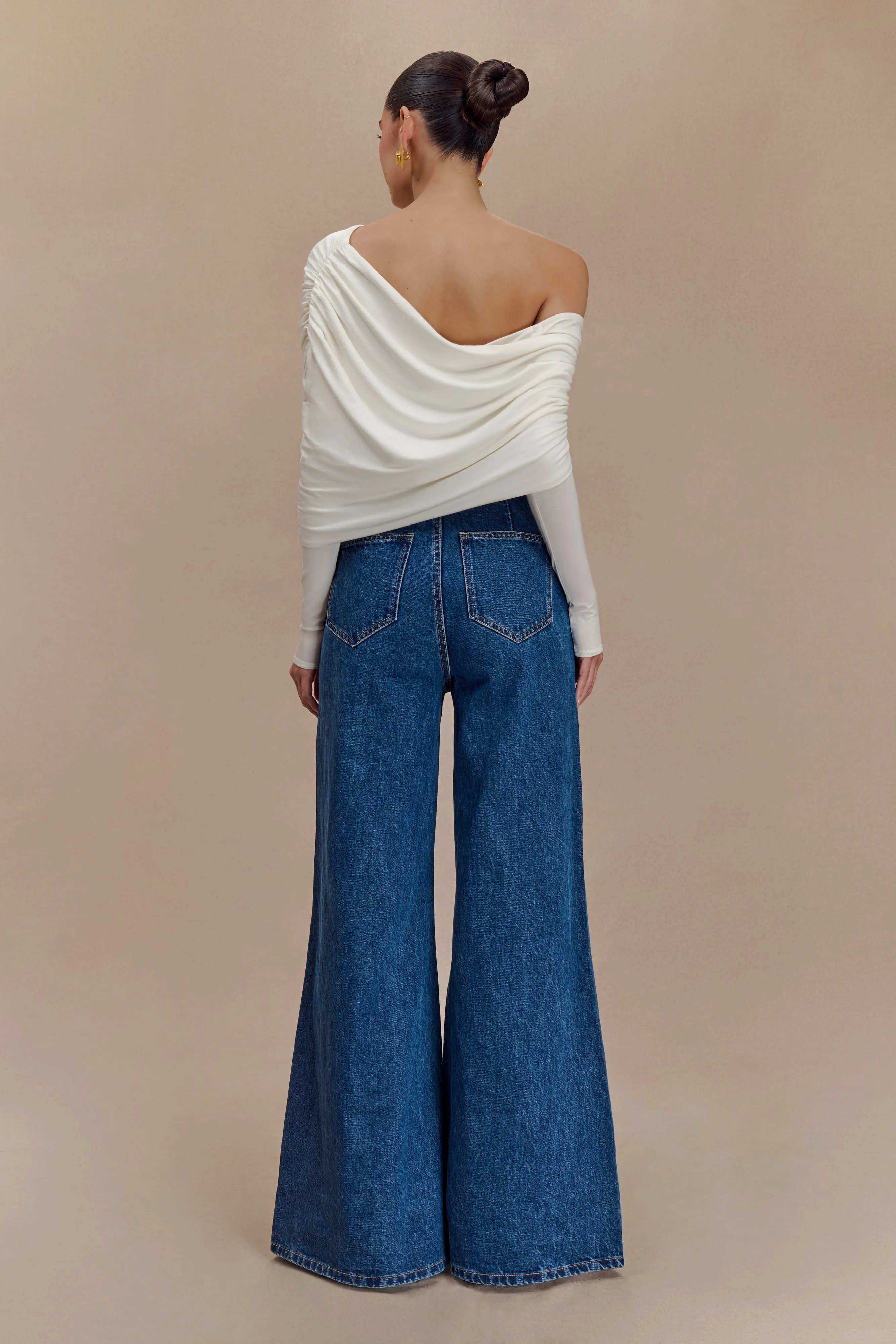 Corinna Modal One Shoulder Top - Ivory