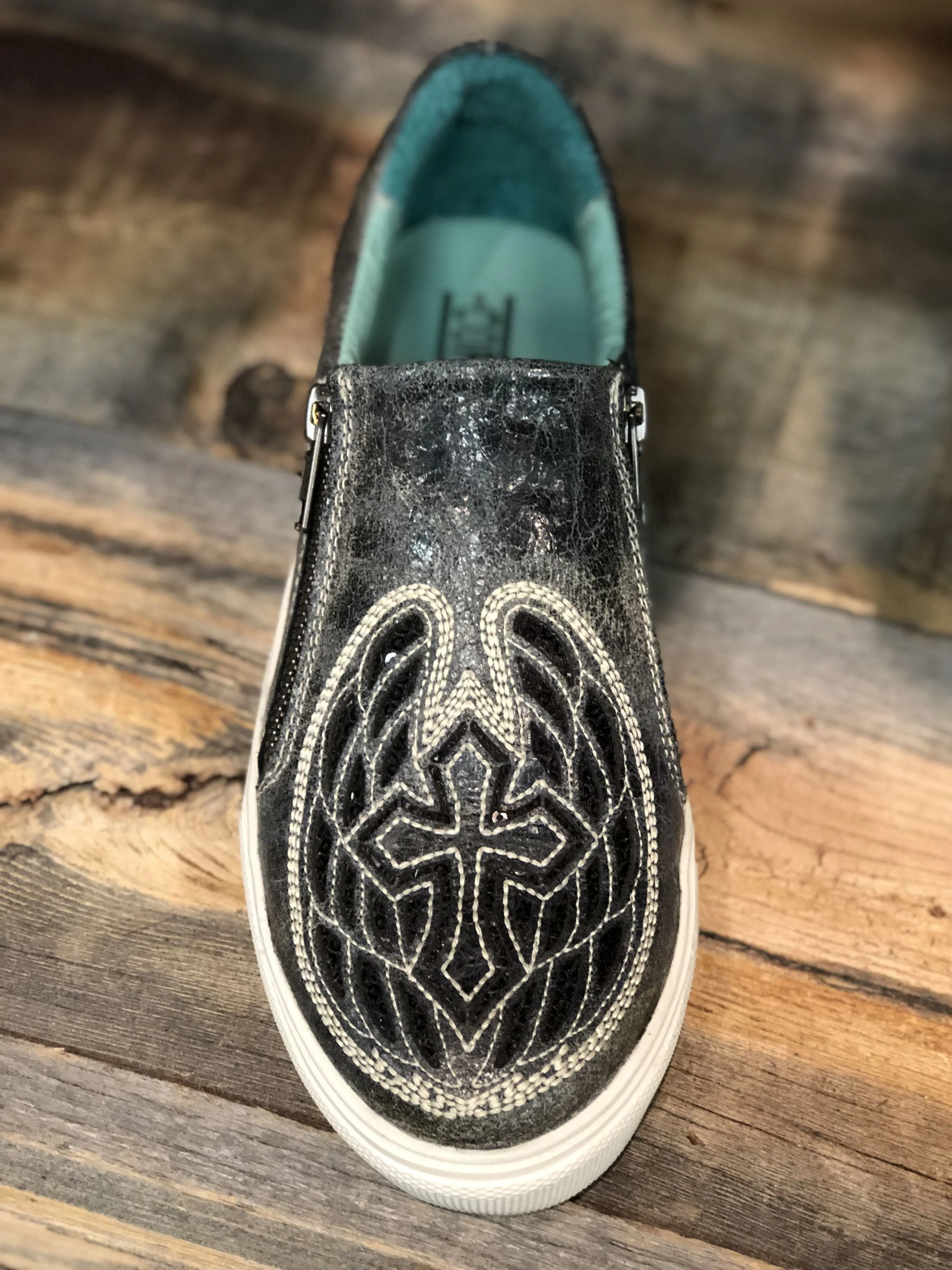 Corral Gray Wings and Cross Sneakers