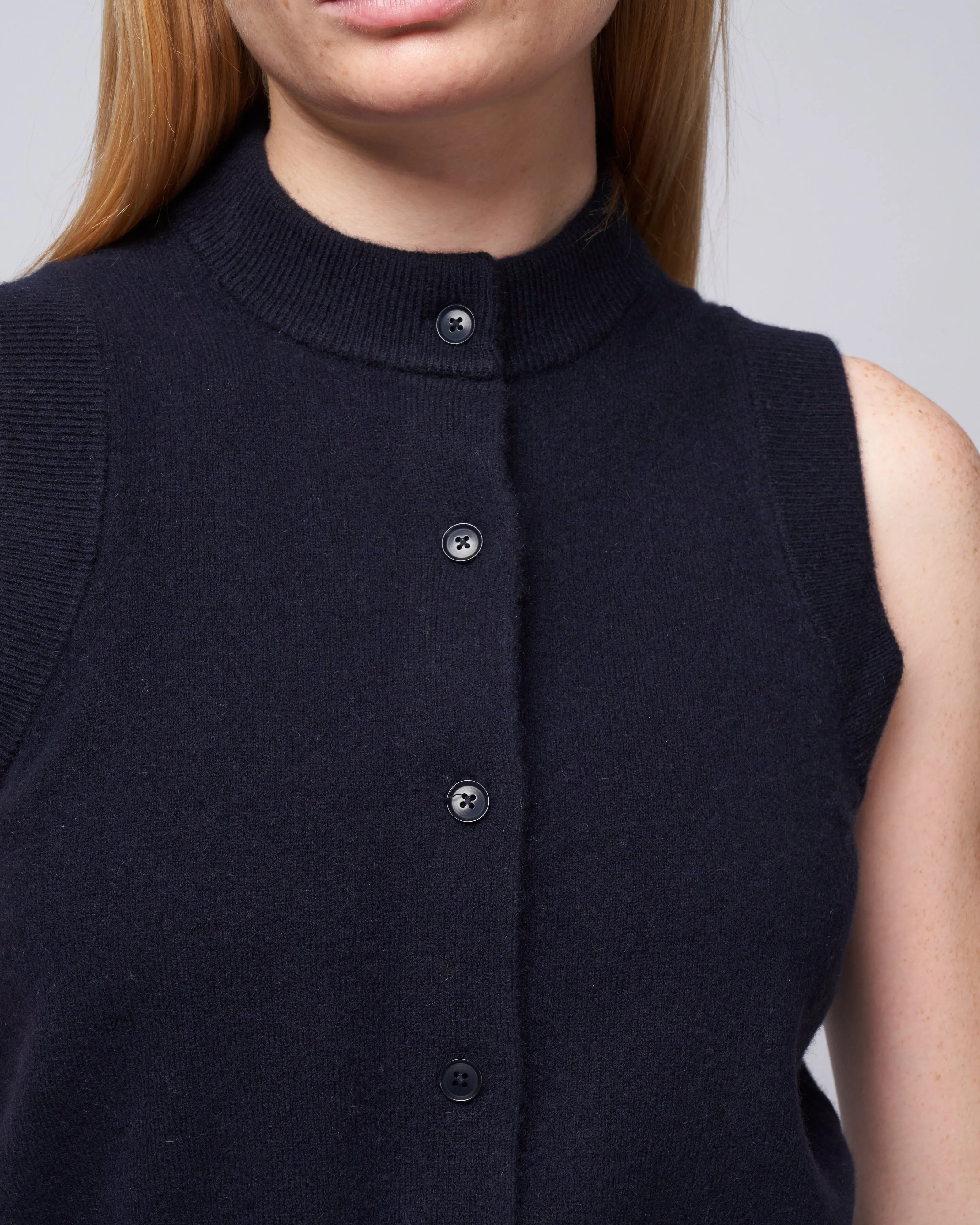 corset fitted vest - navy