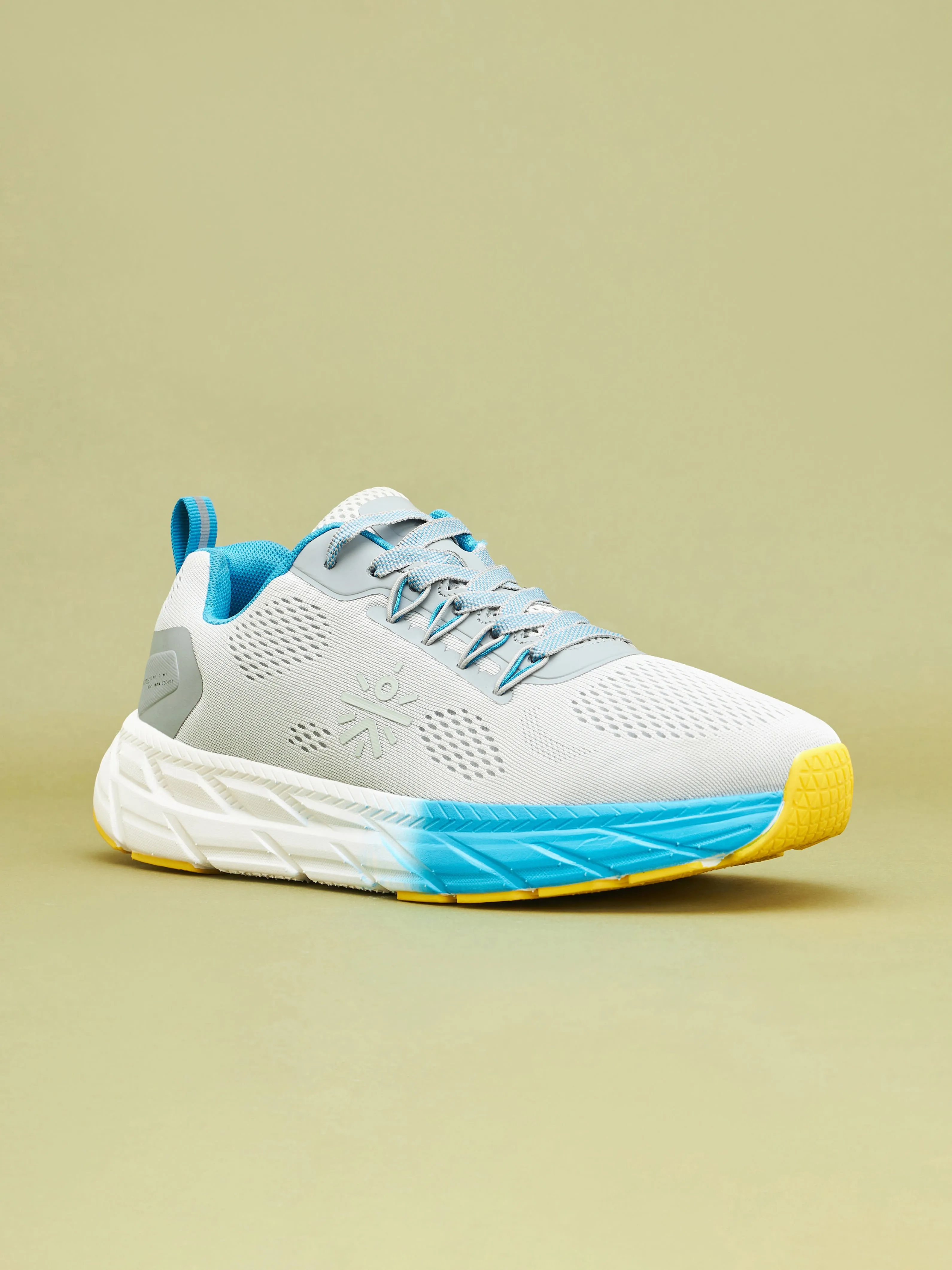 cult EZ  Ryde Men Running Shoes - Ash Grey/Turquoise Blue