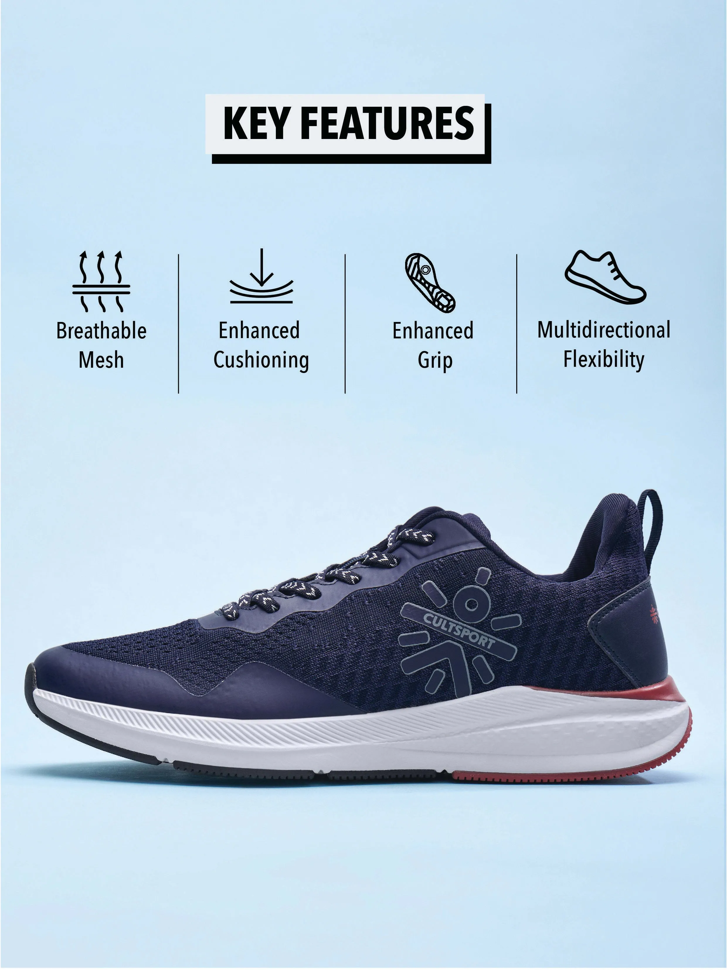 cult Hustle Men Running Shoes - Navy