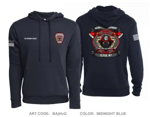 CUSTOM Clyde Fire Department Comfort Unisex Hooded Sweatshirt - BAjHvQ