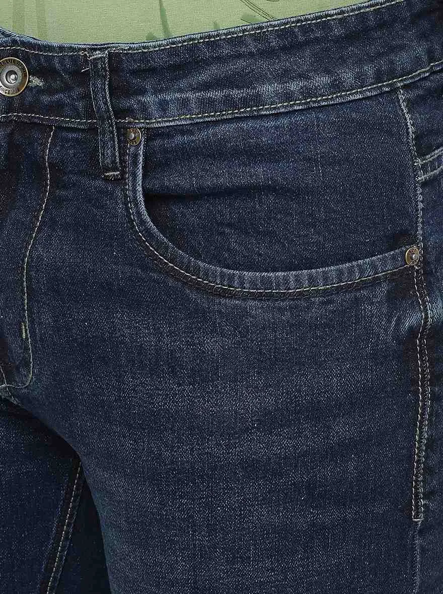Dark Blue Washed Slim Fit Jeans | JadeBlue