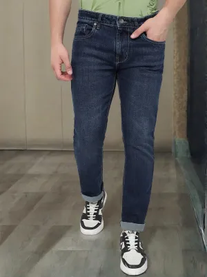 Dark Blue Washed Slim Fit Jeans | JadeBlue