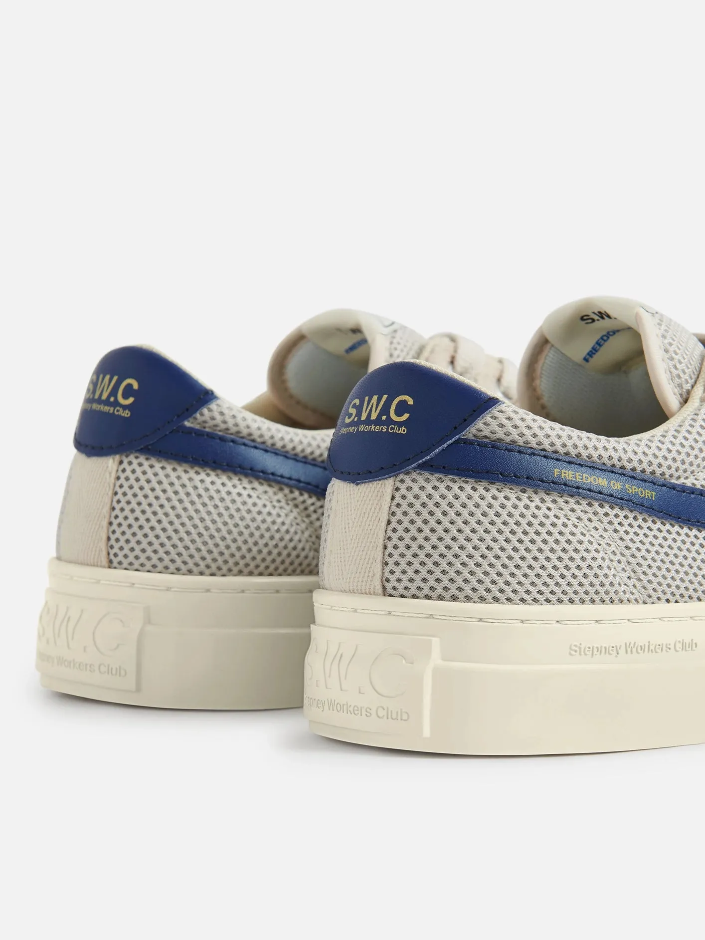 Dellow S-Strike Cup Tennis Mesh - Ecru/Blue