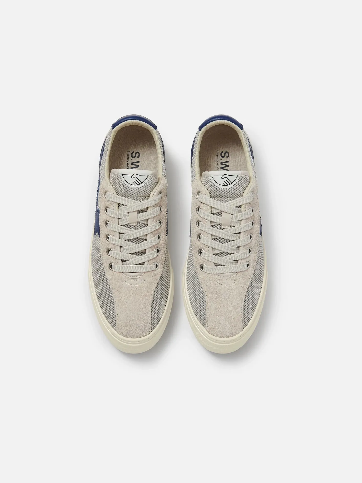 Dellow S-Strike Cup Tennis Mesh - Ecru/Blue