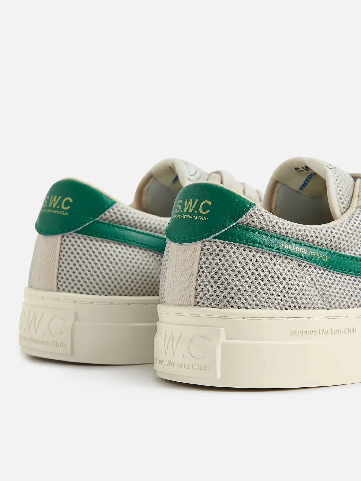 Dellow S-Strike Cup Tennis Mesh - Ecru/Green