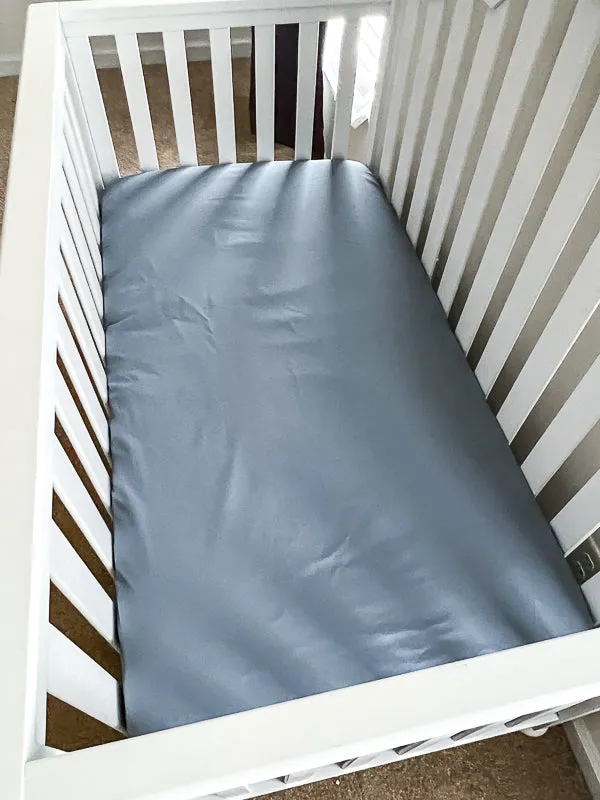 Denim Blue Crib Sheets