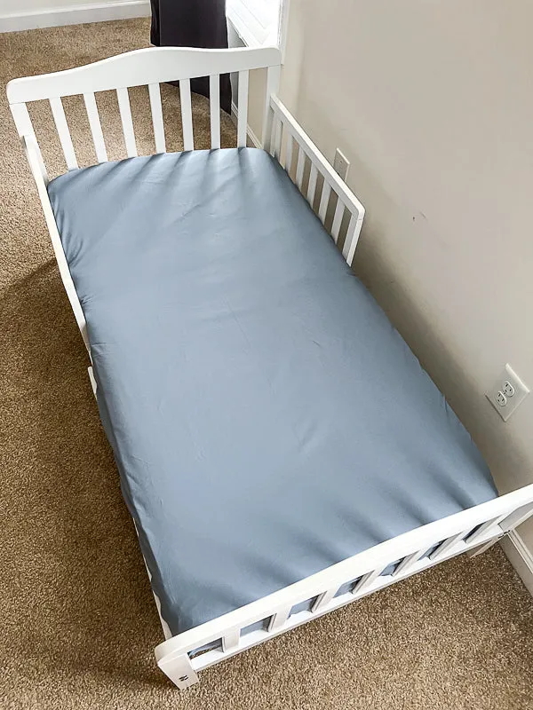 Denim Blue Crib Sheets
