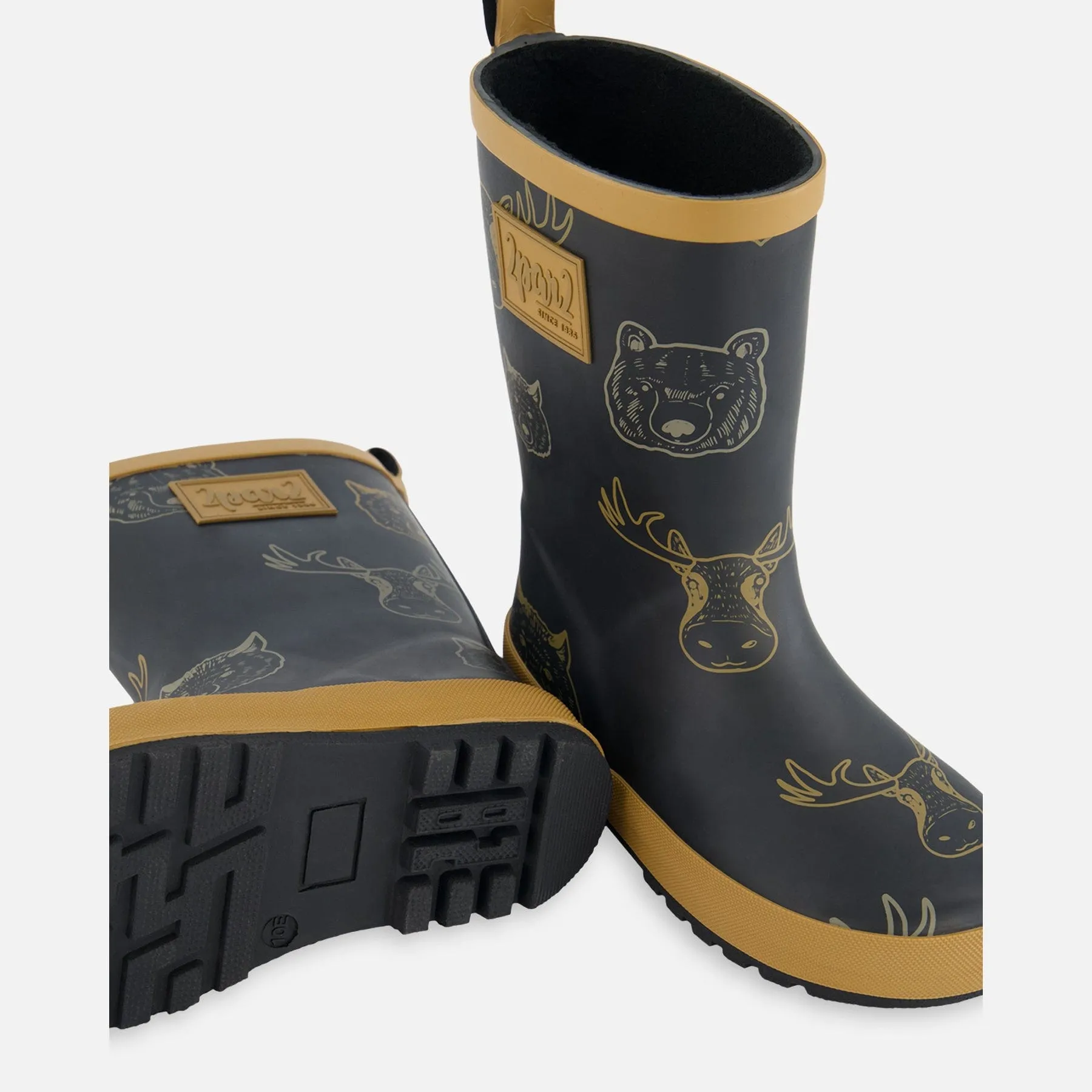 Deux Par Deux Rain Boots - Printed Animals