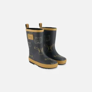 Deux Par Deux Rain Boots - Printed Animals