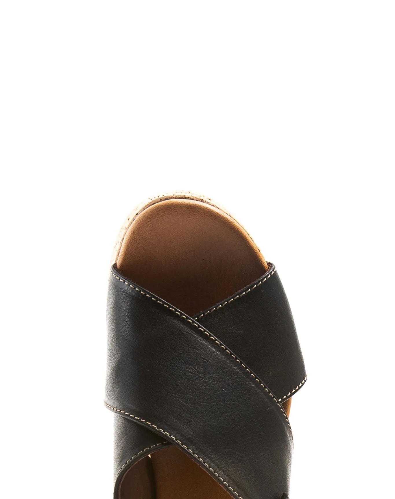 DEVON Black Leather Sandals
