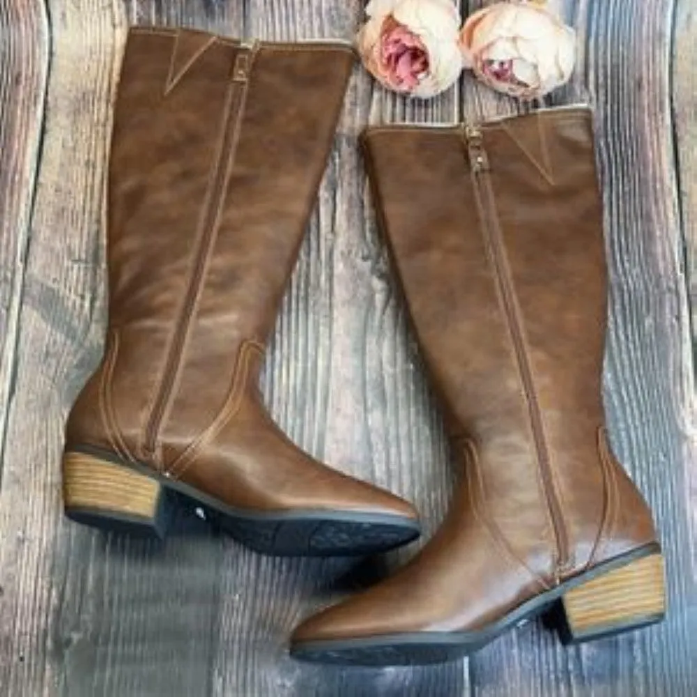 Dr. Scholl's Brown Manmade Boots 8.5