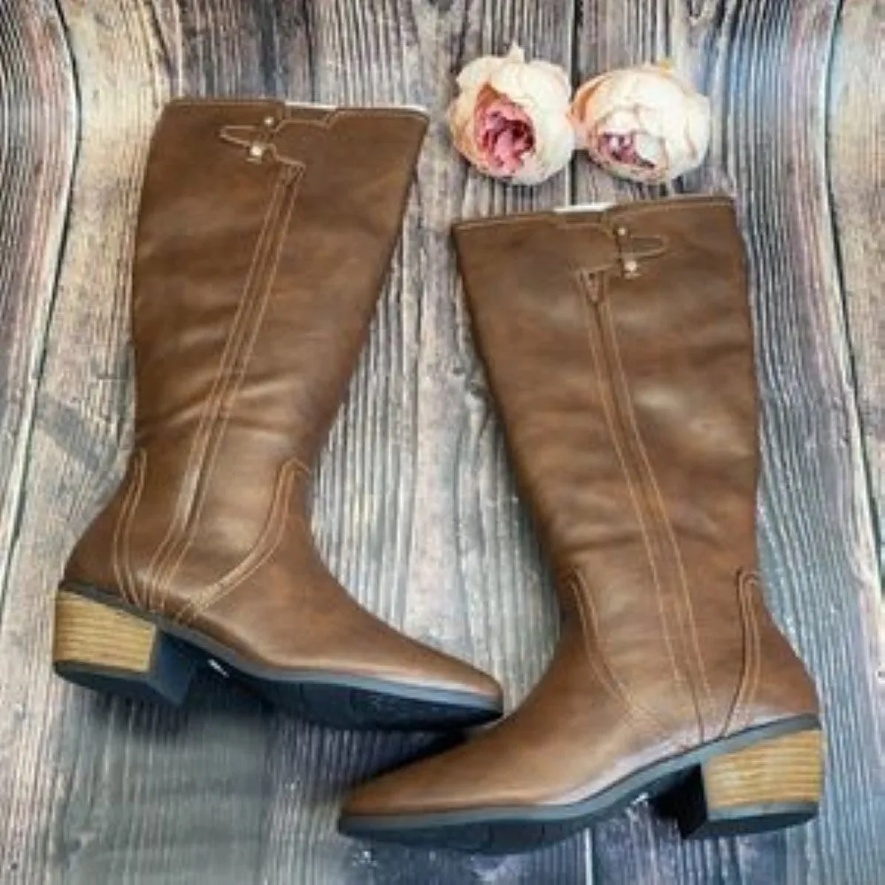 Dr. Scholl's Brown Manmade Boots 8.5
