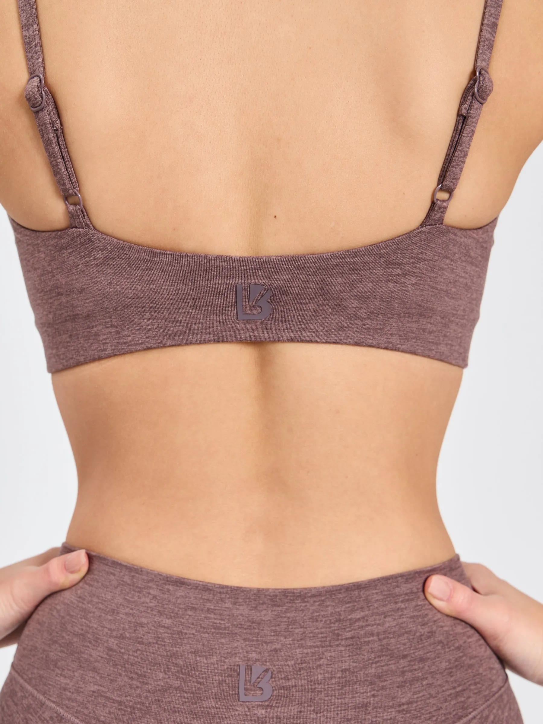 Dream Heathered Sports Bra - Mocha Berry