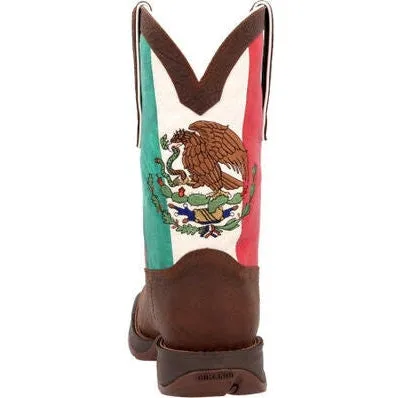 Durango Men's Rebel By Mexico Flag 11" Steel Toe Western Boot -Brown- DDB0430