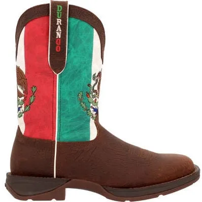Durango Men's Rebel By Mexico Flag 11" Steel Toe Western Boot -Brown- DDB0430