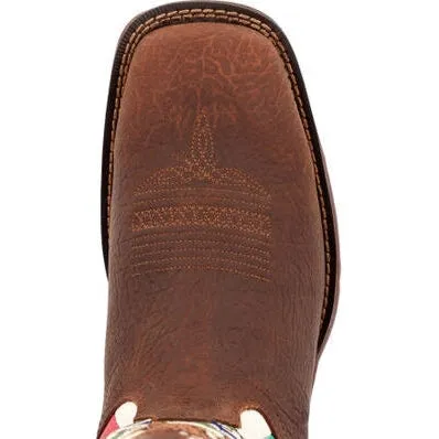 Durango Men's Rebel By Mexico Flag 11" Steel Toe Western Boot -Brown- DDB0430