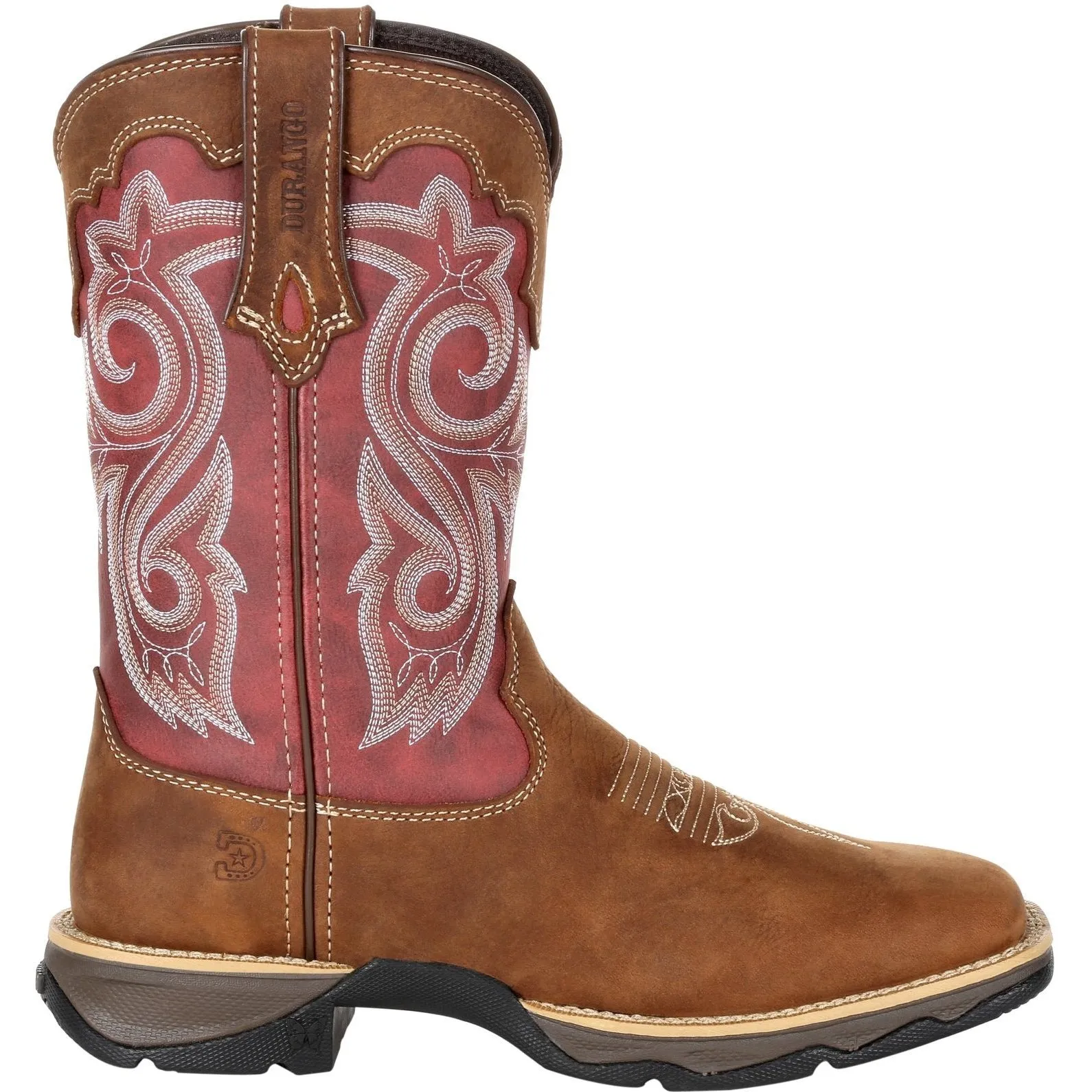 Durango Women's Lady Rebel 10" Square Toe Western Boot- Rusty Red- DRD0349
