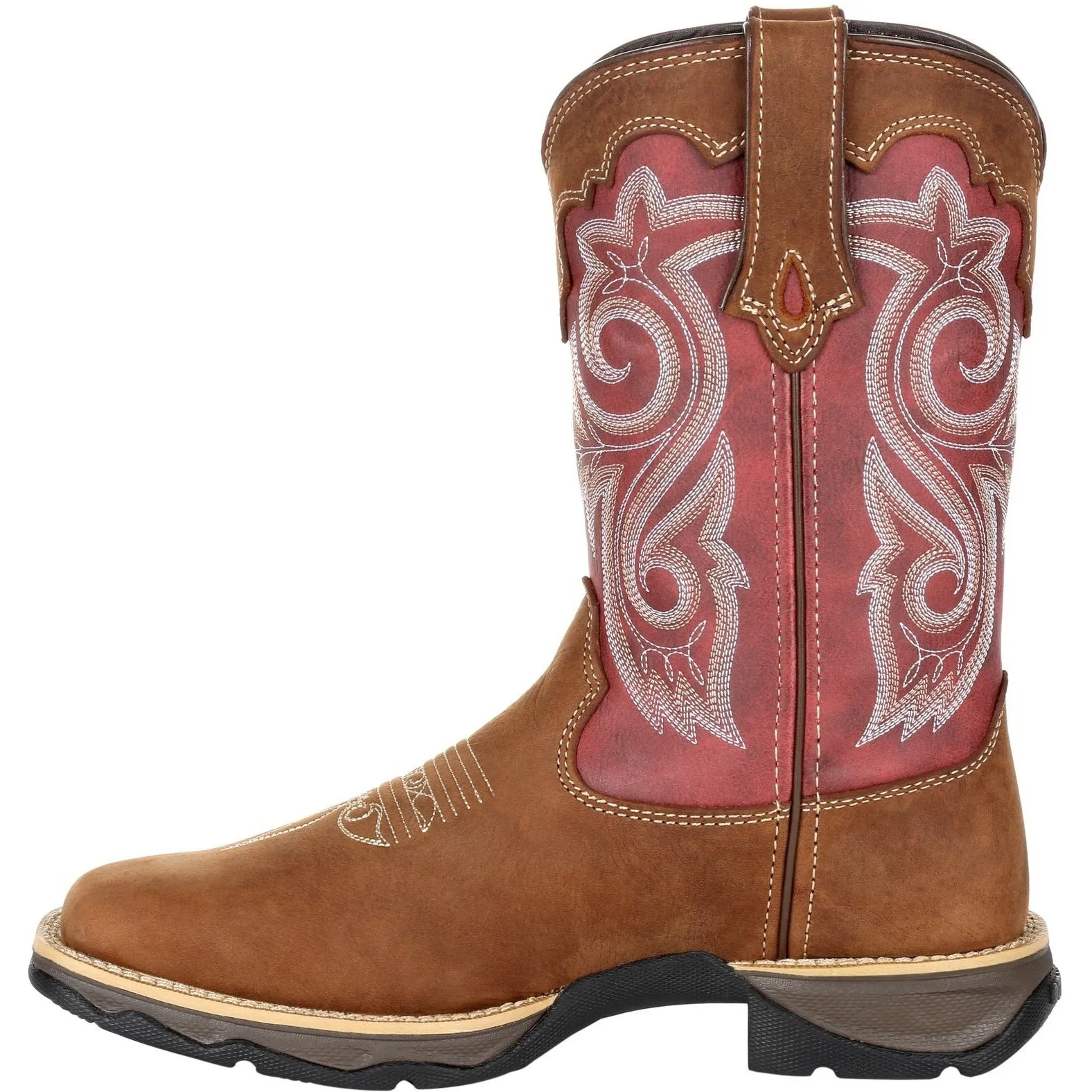 Durango Women's Lady Rebel 10" Square Toe Western Boot- Rusty Red- DRD0349