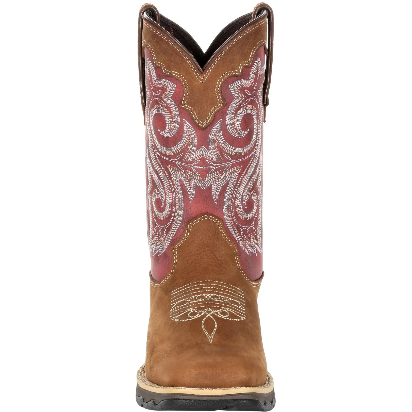Durango Women's Lady Rebel 10" Square Toe Western Boot- Rusty Red- DRD0349