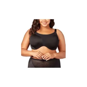 Elila Microfiber Underwire Sports Bra -  Black  2511