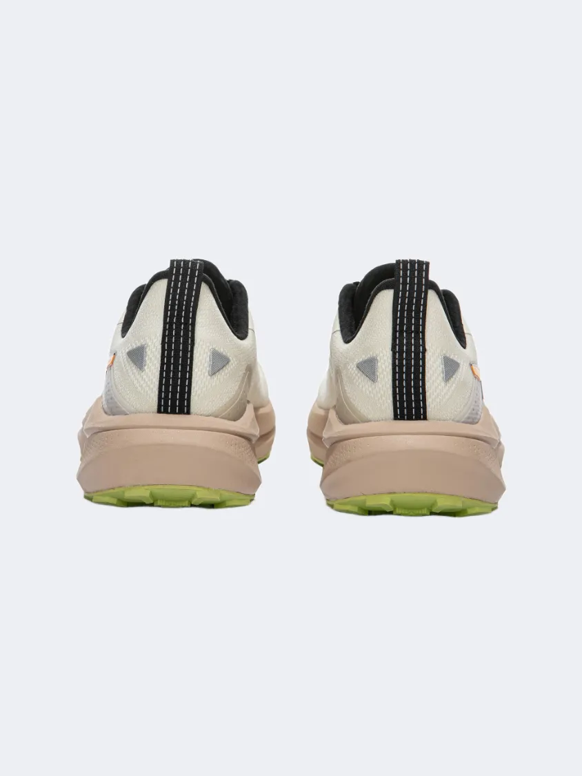 Erke Cushioning Men Running Shoescreamy White/Brown