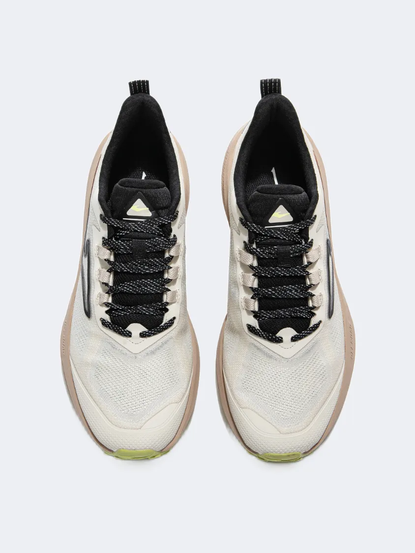 Erke Cushioning Men Running Shoescreamy White/Brown