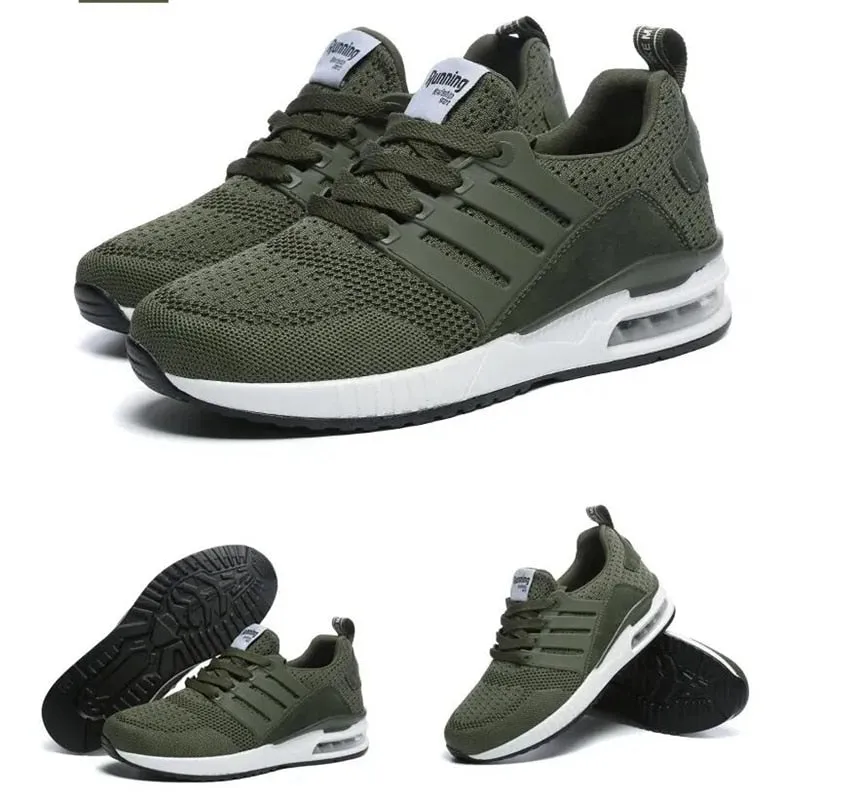 Fashion sneakers men women sports breathable comfortable mesh air cushion lace