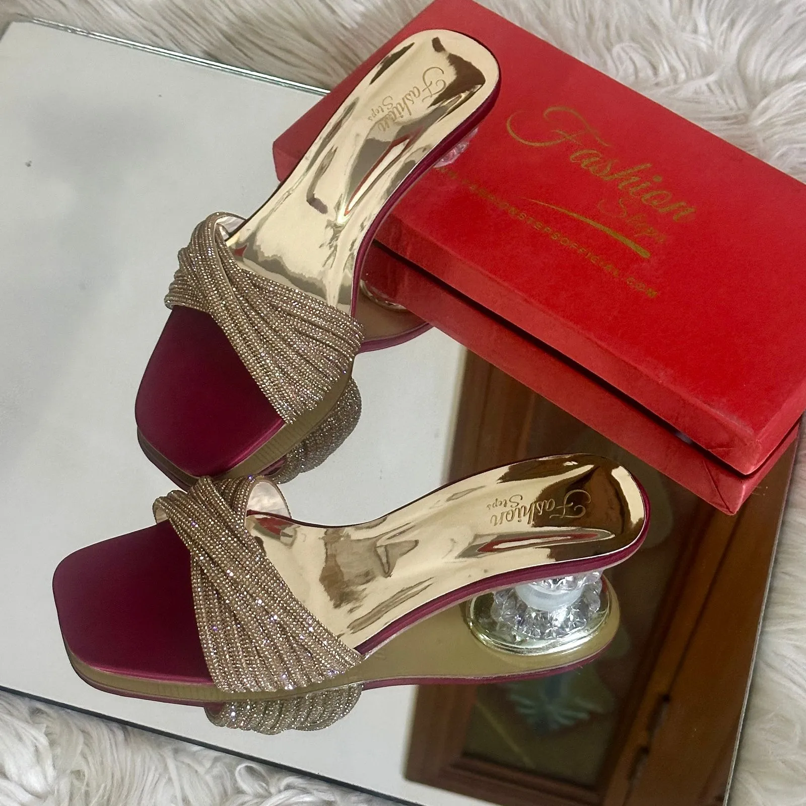 Flexi Short Heels Maroon
