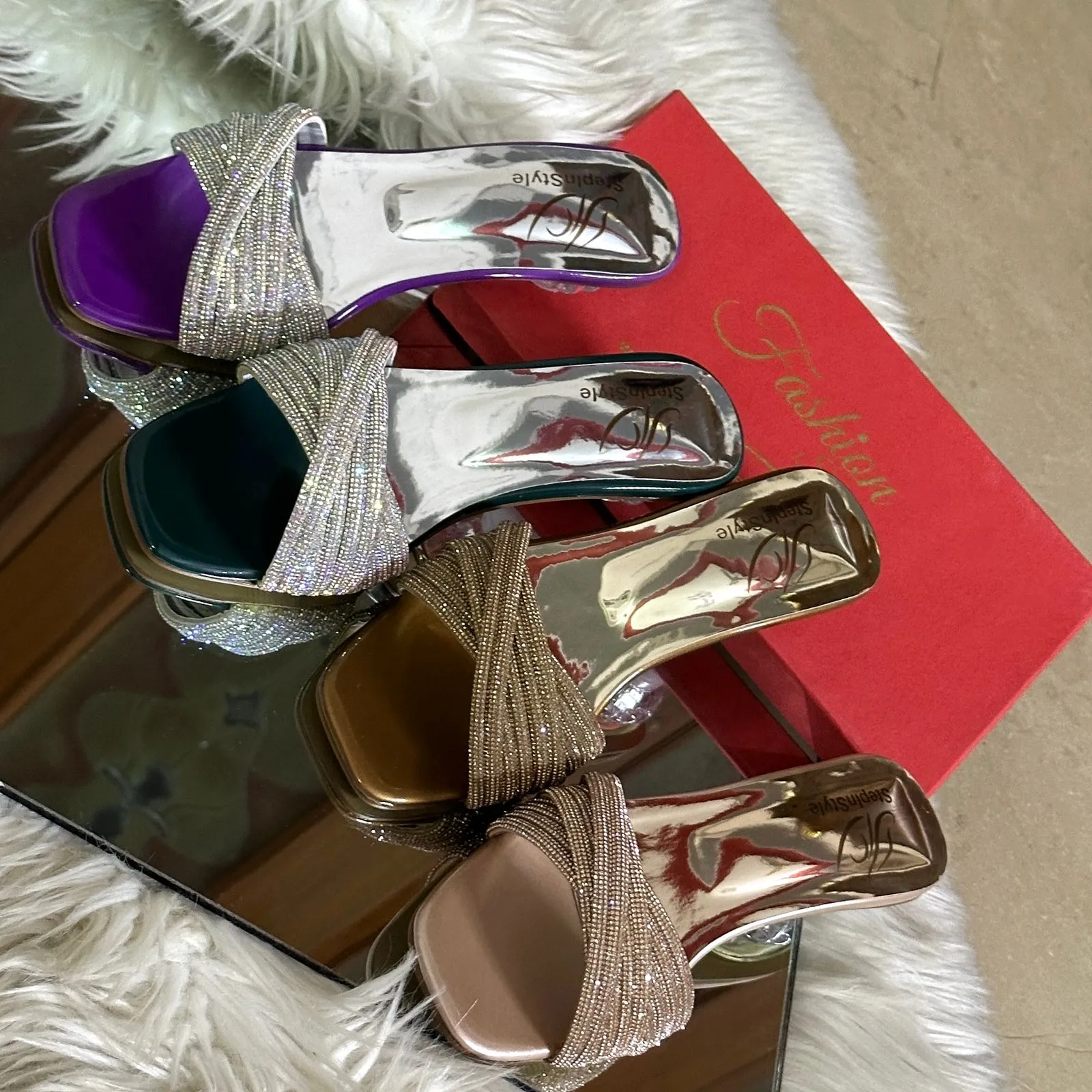 Flexi Short Heels (Purple )