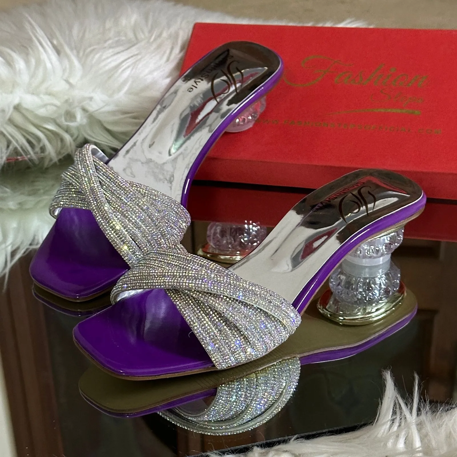 Flexi Short Heels (Purple )