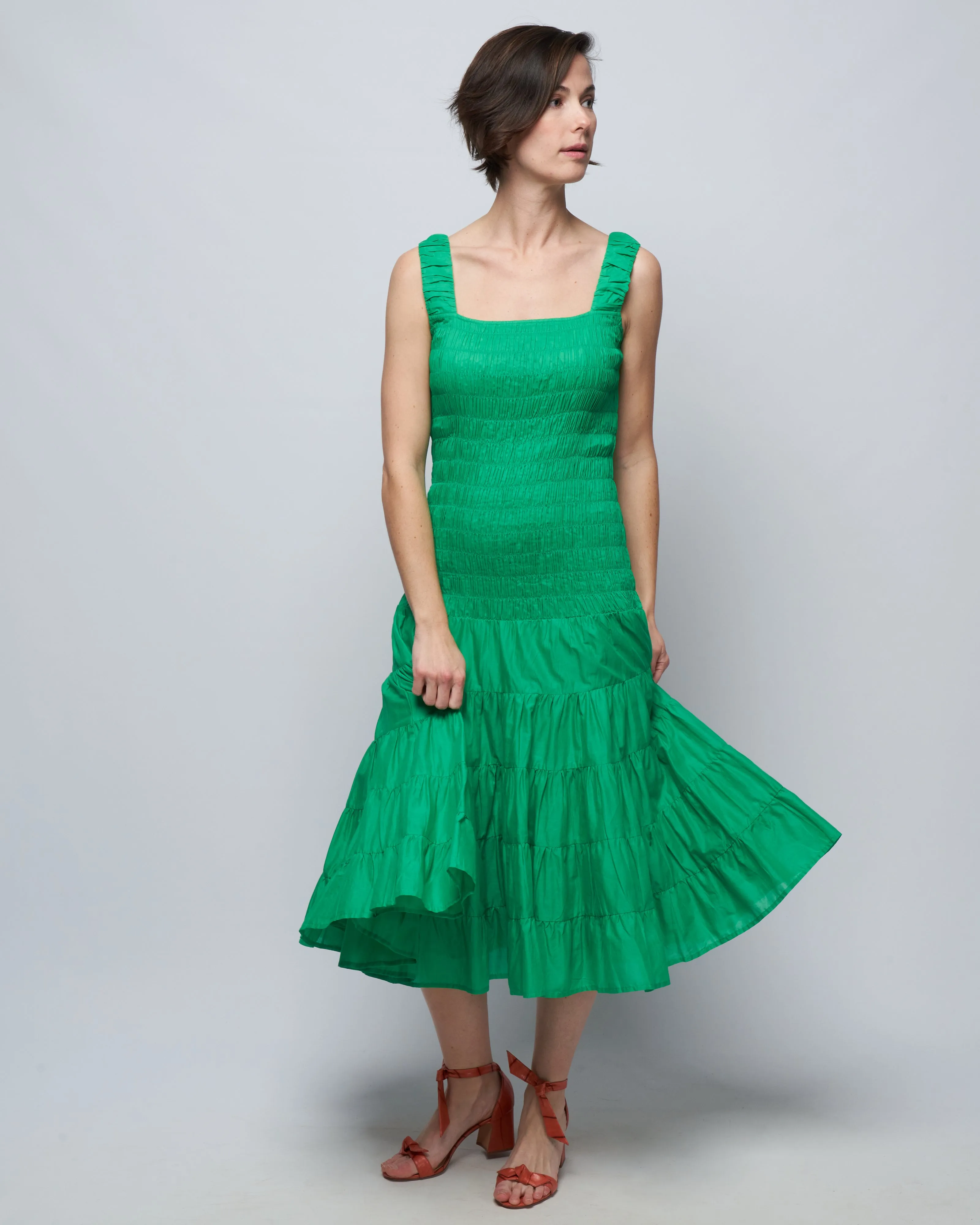 freja dress - kelly green