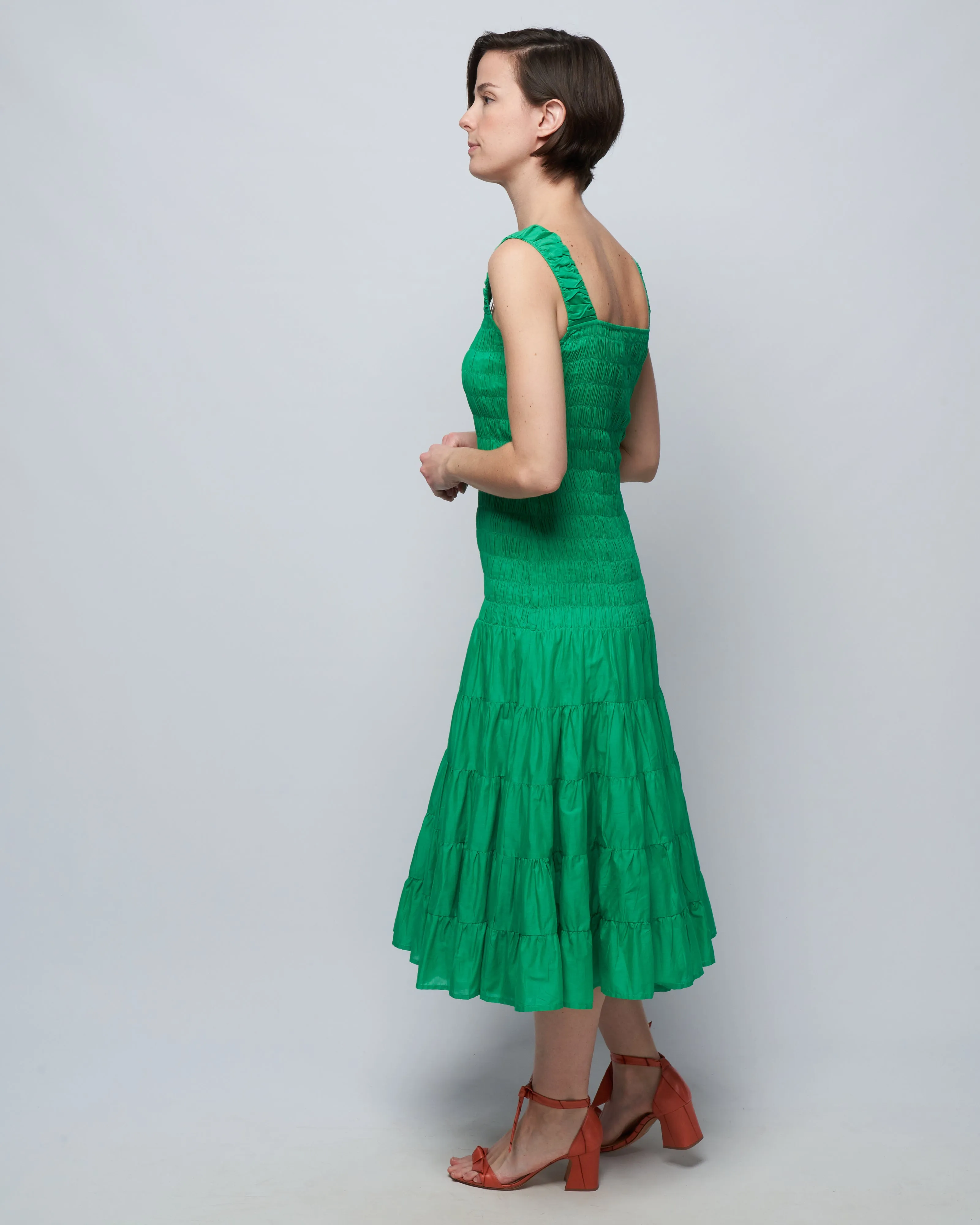 freja dress - kelly green