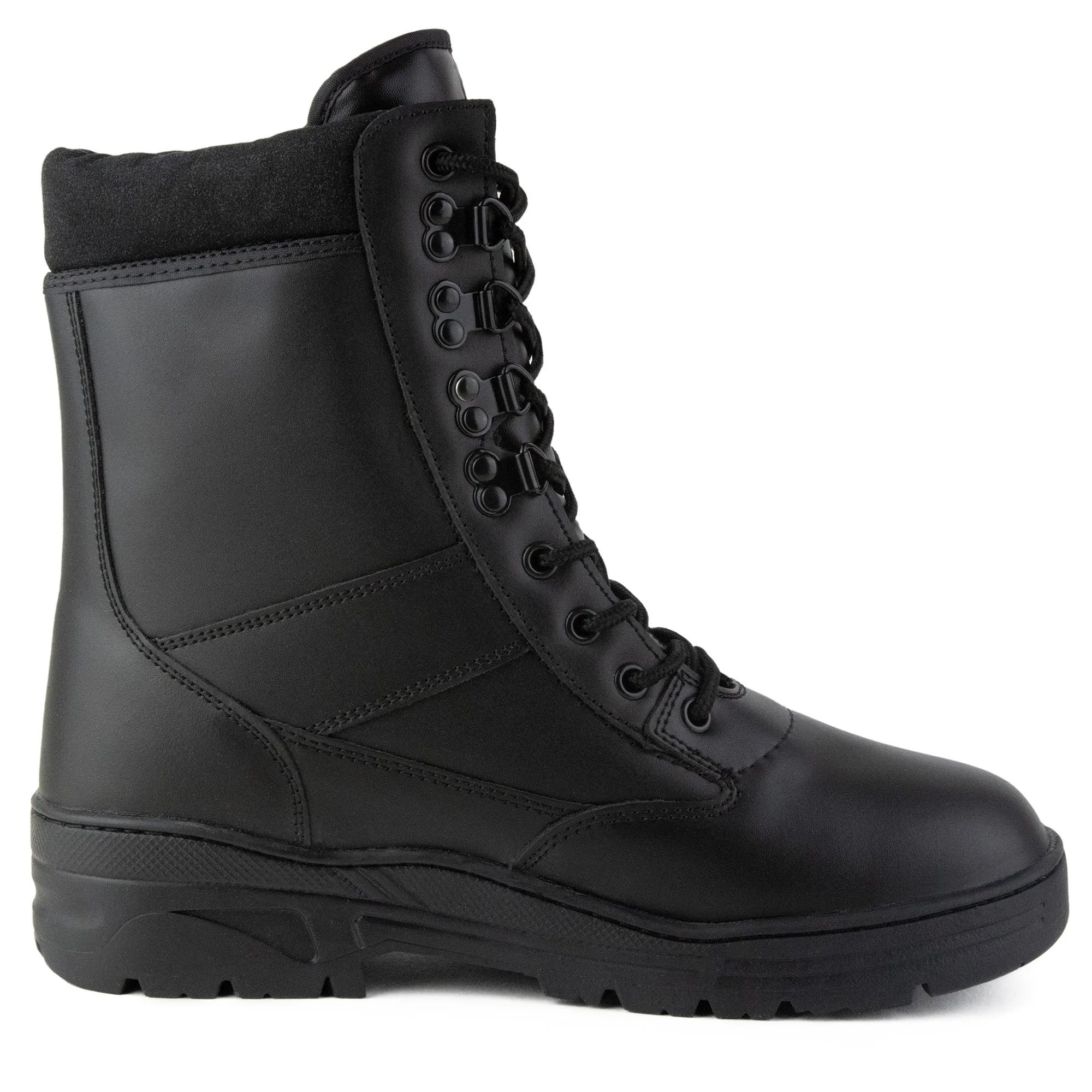 Full Leather Black Patrol Boots