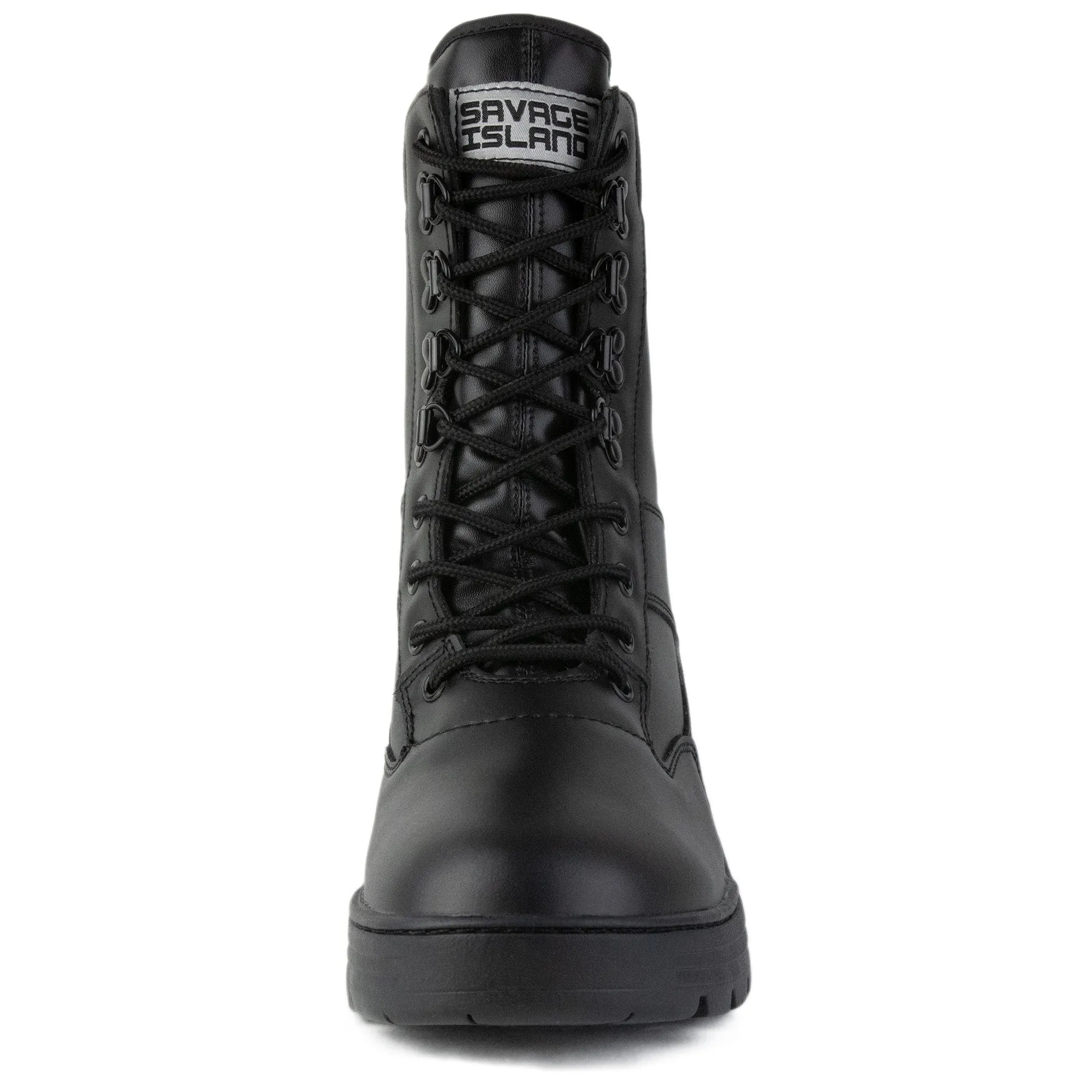 Full Leather Black Patrol Boots