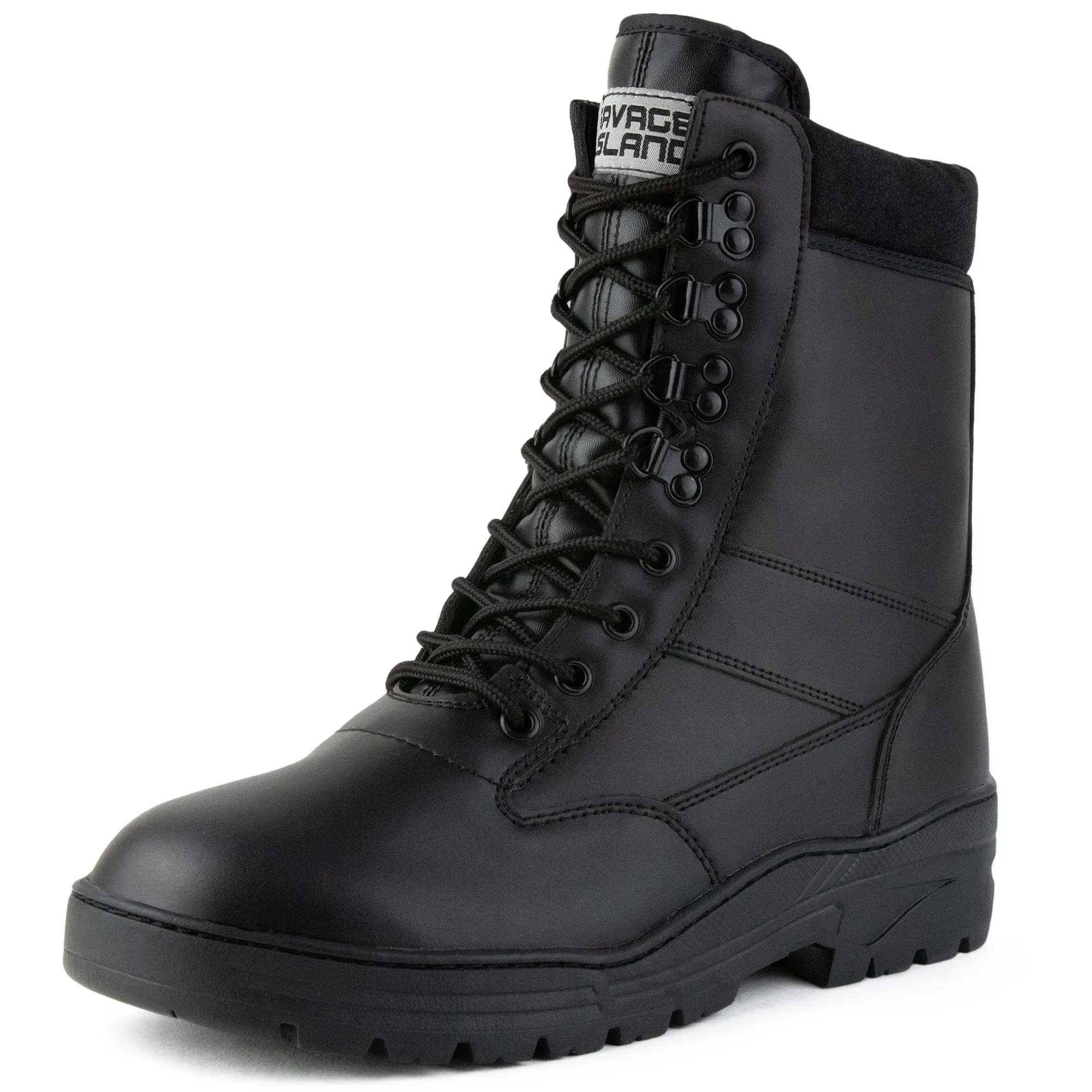 Full Leather Black Patrol Boots