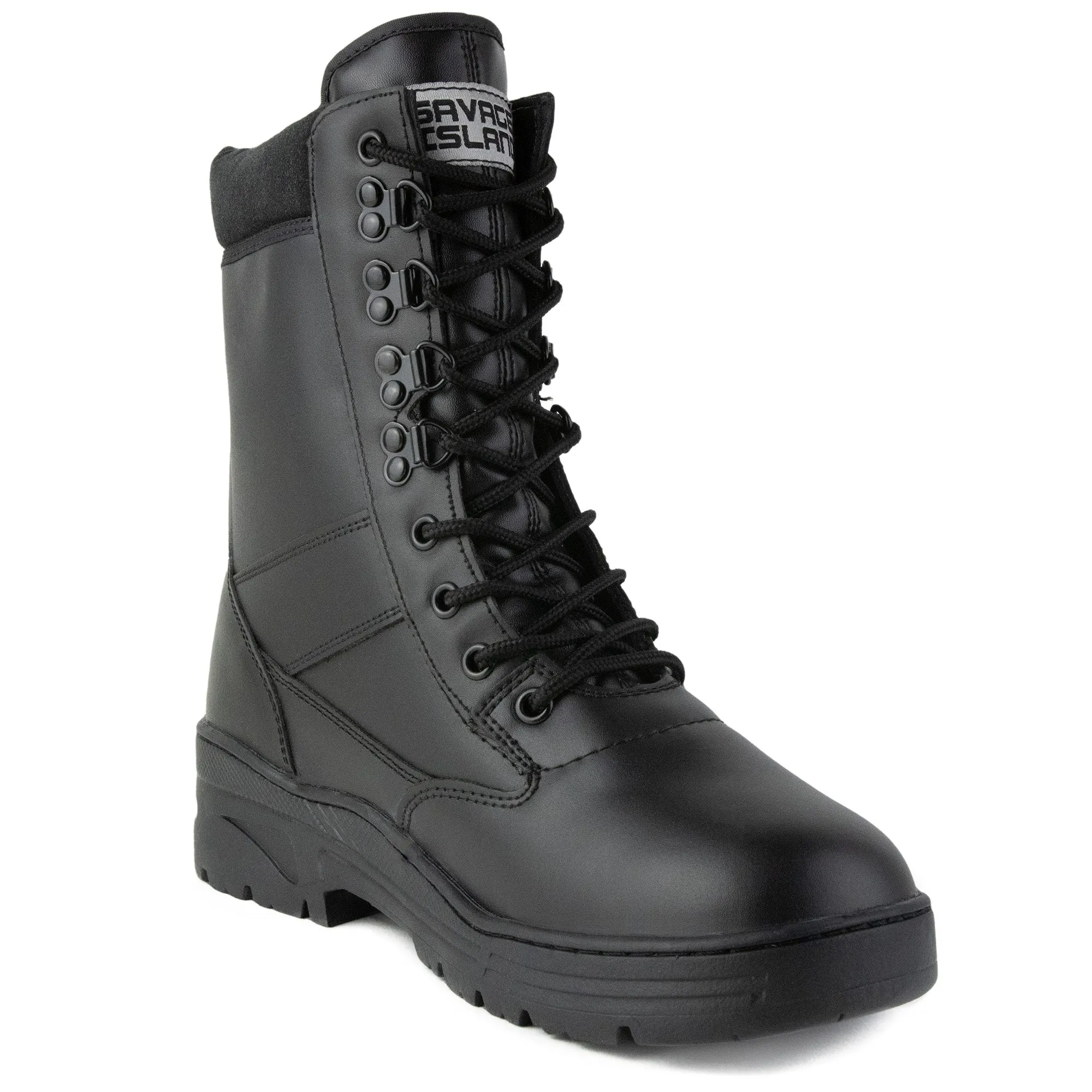 Full Leather Black Patrol Boots